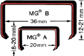 MG-MG B 70 4 Coiled  Staples B 36 (4.000 staples per coil) MG B 70 4