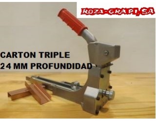 0020124 GRAPADORA MANUAL CARTON TRIPLE 24 MM