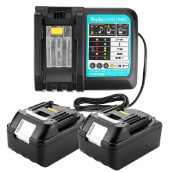 0025DC18RCK2 KIT CARGADOR Y 2 BATERIAS 18V LXT 5.0 Ah (compatible Makita)
