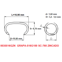 0035516GZN GRAPA ZN CL-12 516G100 SC-760 ZINCADO 