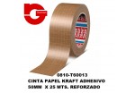 0810-T60013 CINTA PAPEL KRAFT ADHESIVO 50MM  X 25 MTS. REFORZADO FILAMENTOS