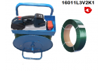 16011L3V2K1 KIT1 FLEJADORA BATERIA L3V2U  CARGADOR+BATERIA+CARRO+BOBINA FLEJE PET 