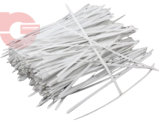 210T15B042 ALAMBRE PLASTIFICADO TIE FIX TIRAS 1000 UNDS. BLANCO 15 CMS