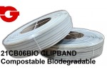 21CB06BIO CLIPBAND Compostable Biodegradable 600 MTS. (0,60 Ø) CAJA 5 BOBINAS BLANCO 