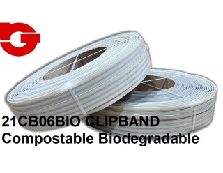 21CB06BIO CLIPBAND Compostable Biodegradable 600 MTS. (0,60 Ø) 
CAJA 5 BOBINAS BLANCO 