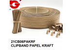 21CB06PAKRF CLIPBAND PAPEL KRAFT 600 MTS. (0,56 Ø) 
CAJA 5 BOBINAS