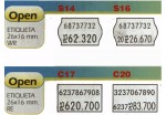 5322 ETIQUETA OPEN EN ROLLO  BLANCA PARA MAQUINAS 26X16
