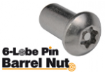 DTORSEG006 Tornillo de Seguridad 6-Lobe Pin Barrel Nuts