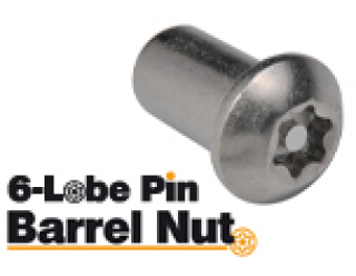 DTORSEG006 Tornillo de Seguridad 6-Lobe Pin Barrel Nuts