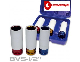 CLABVS12000 JUEGO 3 VASOS IMPACTO LARGO HEXAG. 1/2''''  17, 19 y 21 mm