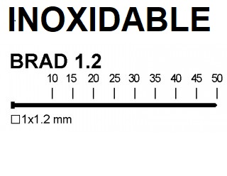 CLAPV12INOX CLAVO BRAD GN 1.2 FUSION F-18 INOXIDABLE