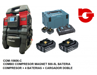 COM-10606-C COMBO COMPRESOR MAGNET 500-5L BATERIA 