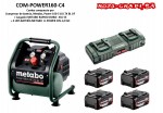 COM-POWER160-C4 COMBO METABO COMPRESOR BATERIA POWER 160 