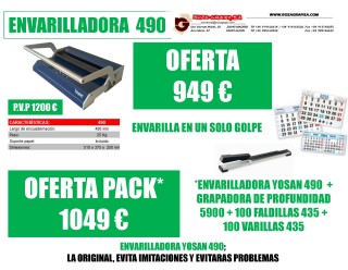 0012ENVYO490P PACK ENVARILLADORA DE CALENDARIOS  MANUAL MAX. 490 MM. Y-490