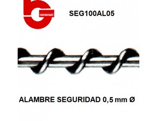 SEG100AL05 ALAMBRE GALVANIZADO SEGURIDAD 0,5 mm. Ø
 Carrete 286 mts. aprox.