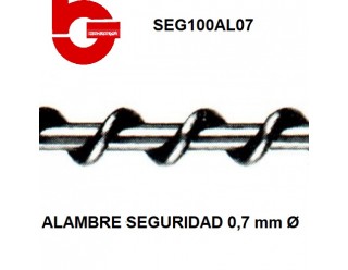 SEG100AL07 ALAMBRE GALVANIZADO SEGURIDAD 0,7 mm. Ø
 Carrete 186 mts. aprox.