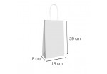 UN19.40.300 Bolsa papel asa rizada para 2 botellas 18x8x39cm