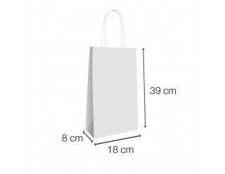 UN19.40.300 Bolsa papel asa rizada para 2 botellas 18x8x39cm