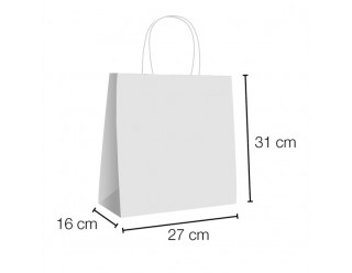 UN19.40.200 Bolsa papel asa rizada take away 27x16x31cm