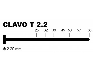 CLACTA22 CLAVO T ACERO 2.2