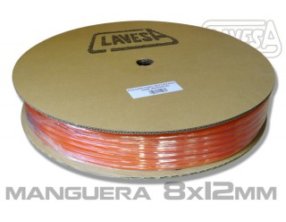 CLATW0812 MANGUERA 8×12mm DE 100M. NARANJA.